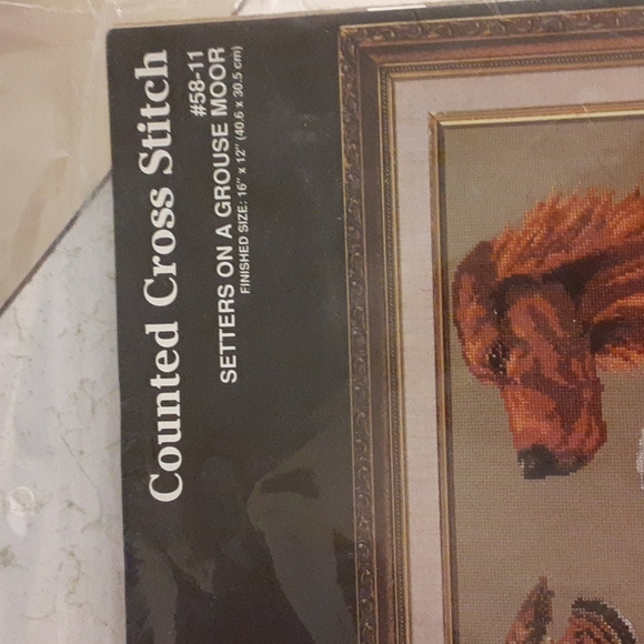 New Janlynn Counted Cross Stich Kit Setters On A Grouse Moor Rare Vintage 1991 - Picture 4 of 5